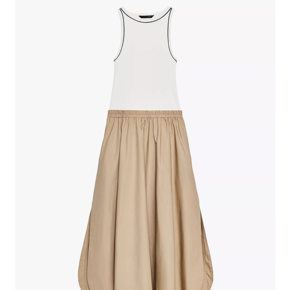 Zara Combined Poplin MIDI Dress